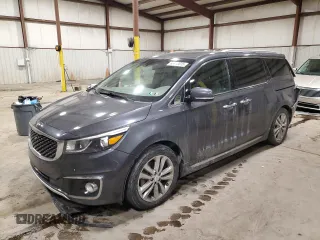 2016 Kia Sedona SX-L with VIN KNDME5C18G6142673, listed as a Copart auction lot 88815615 with 199,027 mi miles and Salvage Title. Bid and sale history available at carsss.com. Image 1.
