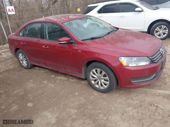 2015 Volkswagen Passat 1.8T S with VIN 1VWAT7A32FC029372, listed as a IAAI auction lot 41714513 with 173,829 mi miles. Bid and sale history available at carsss.com. Image 1.