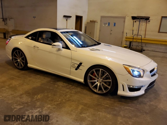 2013 Mercedes-Benz SL 63 AMG with VIN WDDJK7EA8DF008963, listed as a Copart auction lot 62419415 with 36,683 mi miles and Salvage title. Bid and sale history available at DreamBid. Image 4.