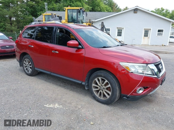 2014 Nissan Pathfinder S z VIN 5N1AR2MM6EC699851, wystawiony jako IAAI lot #42560019 z przebiegiem 186 627 mil mil oraz . Historia ofert i sprzedaży dostępna na DreamBid. Obrazek 1.