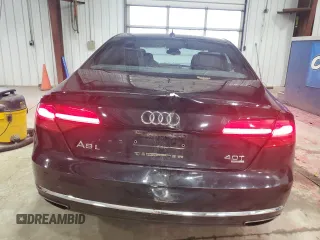 2015 Audi A8 L 4.0T with VIN WAU32AFD3FN036507, listed as a Copart auction lot 82298094 with 77,156 mi miles and Salvage Title. Bid and sale history available at carsss.com. Image 6.