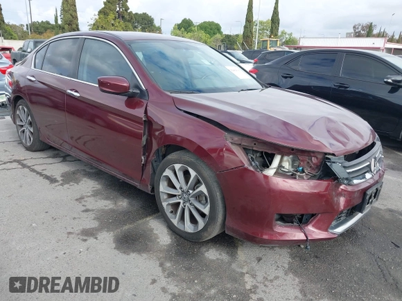 2015 Honda Accord Sport with VIN 1HGCR2F53FA224739, listed as a IAAI auction lot 42064396 with 90,154 mi miles and . Bid and sale history available at DreamBid. Image 1.