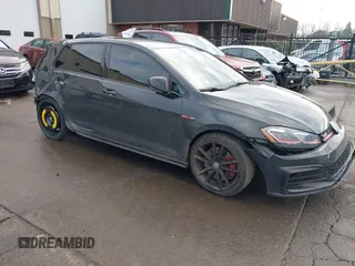 2019 Volkswagen Golf GTI S with VIN 3VW5T7AUXKM006120, listed as a IAAI auction lot 41231184 with 43,513 mi miles. Bid and sale history available at carsss.com. Image 1.
