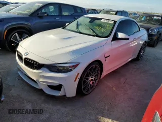 2018 BMW M4 z VIN WBS4Z9C58JED22498, wystawiony jako Copart lot #74793244 z przebiegiem Nie podano mil oraz Szkoda całkowita • Salvage title. Historia ofert i sprzedaży dostępna na DreamBid. Obrazek 1.