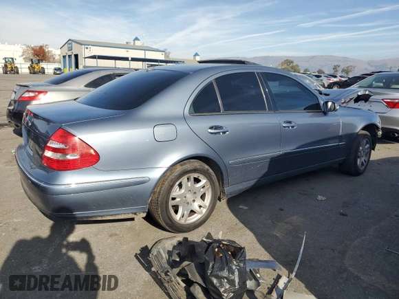 2005 Mercedes-Benz E-Class 3.2L with VIN WDBUF65J75A711635, listed as a Copart auction lot 85934874 with 202,507 mi miles and Salvage Title. Bid and sale history available at carsss.com. Image 3.