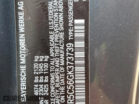 2016 BMW 4 Series 435i xDrive с VIN WBA3R5C56GK373739, выставлен на аукционе Copart как лот 50538555 с пробегом Не указан миль и Списание • Salvage title. История ставок и продаж доступна на DreamBid. Изображение 13.