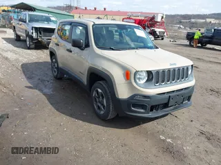 2015 Jeep Renegade Sport with VIN ZACCJBAT4FPC26527, listed as a IAAI auction lot 41704445 with 108,660 mi miles and . Bid and sale history available at DreamBid. Image 1.