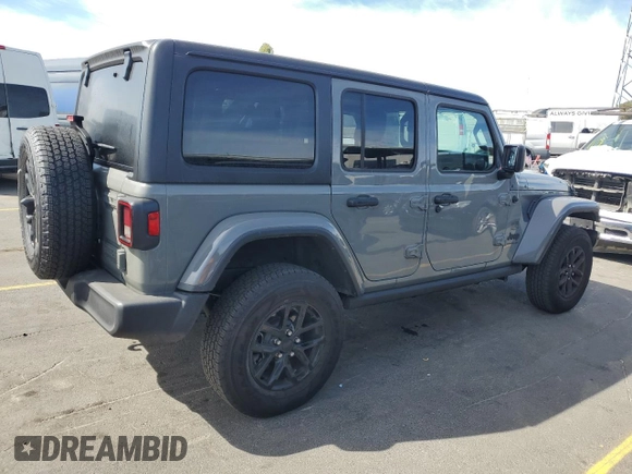 2023 Jeep Wrangler Willys Sport with VIN 1C4HJXDM6PW583932, listed as a Copart auction lot 75165174 with 7,624 mi miles and Salvage title. Bid and sale history available at DreamBid. Image 3.