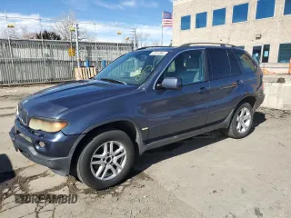 2004 BMW X5 3.0i with VIN 5UXFA13504LU42459, listed as a Copart auction lot 43819964 with 171,722 mi miles and Salvage Title. Bid and sale history available at carsss.com. Image 1.