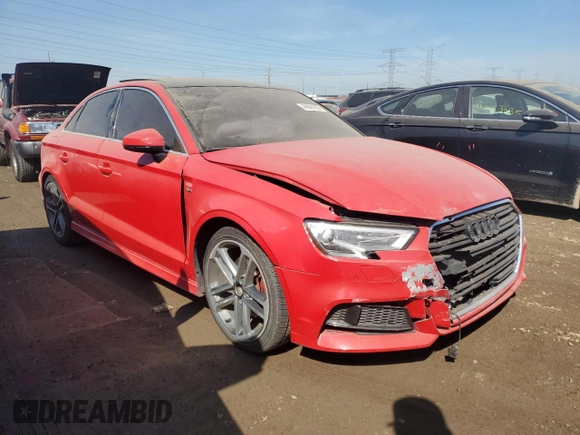 2017 Audi A3 Sedan Premium Plus with VIN WAUGUGFF2H1035794, listed as a Copart auction lot 48891635 with 64,635 mi miles and Salvage Title. Bid and sale history available at carsss.com. Image 4.