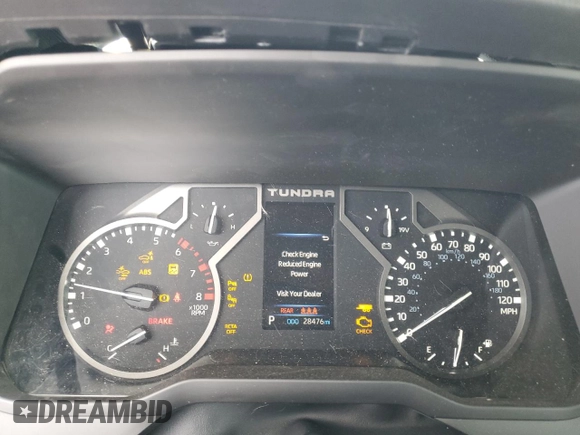 2022 Toyota Tundra Limited with VIN 5TFJA5ABXNX010225, listed as a Copart auction lot 51496985 with 28,476 mi miles and Salvage title. Bid and sale history available at DreamBid. Image 9.