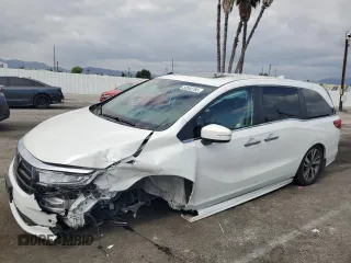 2021 Honda Odyssey Touring с VIN 5FNRL6H85MB038603, выставлен на аукционе Copart как лот 53542765 с пробегом 33 066 миль миль и Списание • Salvage title. История ставок и продаж доступна на DreamBid. Изображение 1.