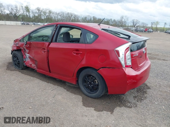 2012 Toyota Prius One with VIN JTDKN3DU0C1520187, listed as a IAAI auction lot 42070196 with 191,023 mi miles. Bid and sale history available at carsss.com. Image 3.