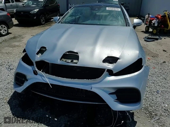 2018 Mercedes-Benz E 400 with VIN WDD1J6FB0JF045862, listed as a Copart auction lot 54584075 with 43,455 mi miles and Salvage Title. Bid and sale history available at DreamBid. Image 14.