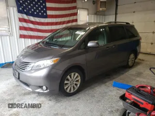 2011 Toyota Sienna XLE z VIN 5TDDK3DC3BS026092, wystawiony jako Copart lot #57230945 z przebiegiem 153 179 mil mil oraz Czysty tytuł • Clean title. Historia ofert i sprzedaży dostępna na DreamBid. Obrazek 1.
