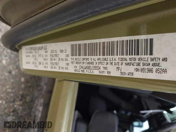 2013 Jeep Wrangler Sport z VIN 1C4AJWAG8DL535534, wystawiony jako IAAI lot #42454222 z przebiegiem 120 355 mil mil oraz . Historia ofert i sprzedaży dostępna na DreamBid. Obrazek 9.