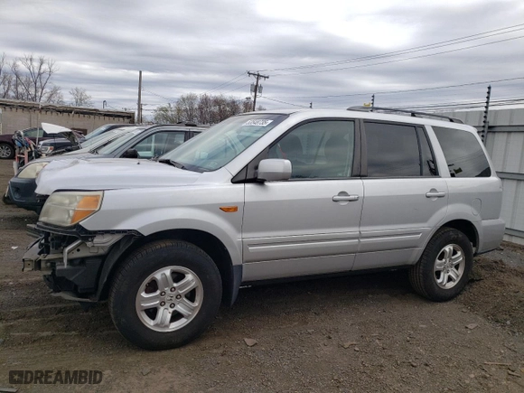 2008 Honda Pilot VP with VIN 5FNYF18228B041384, listed as a Copart auction lot 53548735 with 97,371 mi miles and Salvage Title. Bid and sale history available at carsss.com. Image 1.