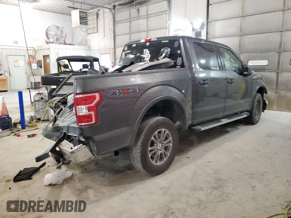 2019 Ford F-150 XL with VIN 1FTEW1E54KFB09804, listed as a Copart auction lot 52215404 with 80,222 mi miles and Salvage Title. Bid and sale history available at carsss.com. Image 3.