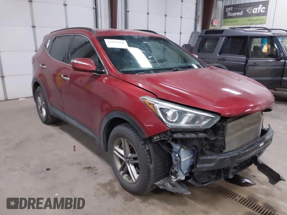 2018 Hyundai Santa Fe 2.4L with VIN 5XYZU3LB6JG514828, listed as a IAAI auction lot 42282610 with 204,030 mi miles and . Bid and sale history available at DreamBid. Image 1.