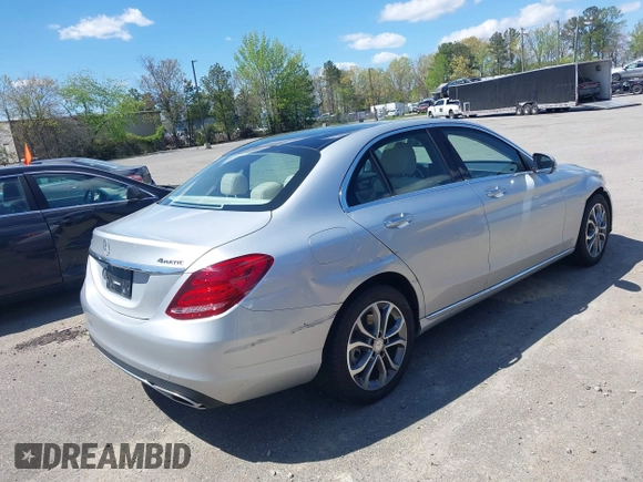 2016 Mercedes-Benz C 300 Luxury with VIN 55SWF4KB9GU137611, listed as a IAAI auction lot 42048635 with 94,230 mi miles and . Bid and sale history available at carsss.com. Image 4.
