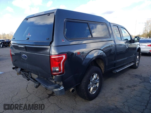 2015 Ford F-150 XLT with VIN 1FTEX1EP9FKE77732, listed as a Copart auction lot 44507715 with 237,867 mi miles and Salvage Title. Bid and sale history available at carsss.com. Image 3.
