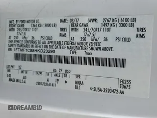 2017 Ford F-150 XL with VIN 1FTMF1C85HKD23290, listed as a Copart auction lot 53233075 with Not Provided miles and Salvage Title. Bid and sale history available at carsss.com. Image 12.