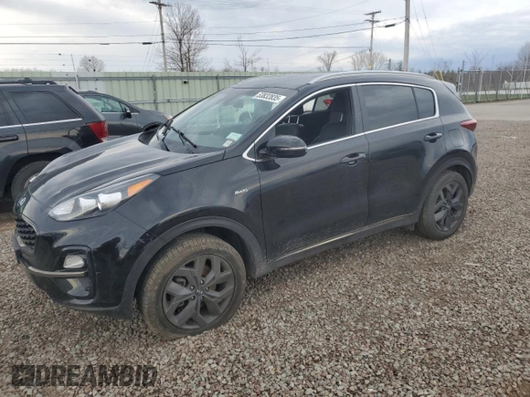 2021 Kia Sportage S with VIN KNDP6CAC1M7874734, listed as a Copart auction lot 53832835 with 29,559 mi miles and Salvage Title. Bid and sale history available at DreamBid. Image 1.