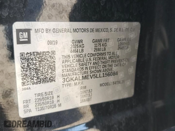 2020 GMC Terrain SLE with VIN 3GKALMEV5LL156084, listed as a Copart auction lot 82902644 with 34,221 mi miles and Clean Title. Bid and sale history available at carsss.com. Image 13.