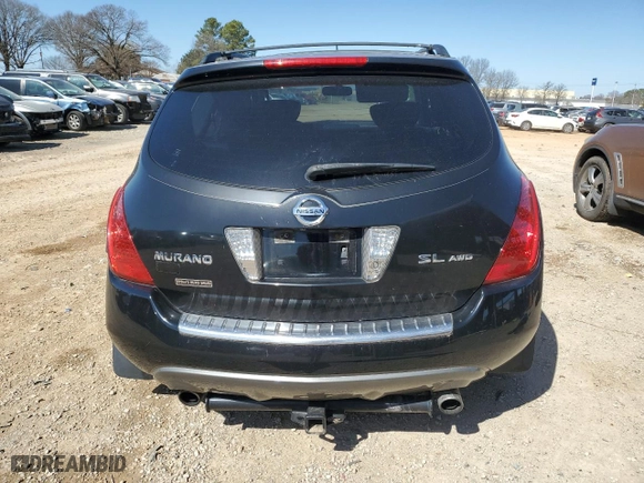 2007 Nissan Murano SL with VIN JN8AZ08W57W637917, listed as a Copart auction lot 48538765 with 223,653 mi miles and Salvage Title. Bid and sale history available at carsss.com. Image 6.