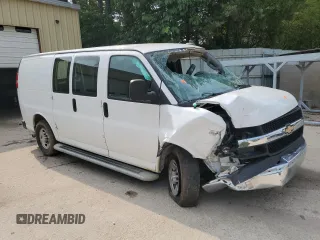 2023 Chevrolet Express Cargo with VIN 1GCWGAFP3P1127328, listed as a Copart auction lot 59623345 with Not provided miles and Salvage title. Bid and sale history available at DreamBid. Image 4.