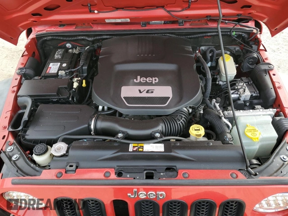 2014 Jeep Wrangler Unlimited Sport with VIN 1C4HJWDG6EL280653, listed as a Copart auction lot 48851205 with 125,211 mi miles and Salvage Title. Bid and sale history available at DreamBid. Image 12.