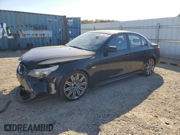 2010 BMW 5 Series 550i with VIN WBANW5C53ACT56674, listed as a Copart auction lot 70927084 with 129,722 mi miles and Salvage Title. Bid and sale history available at DreamBid. Image 1.