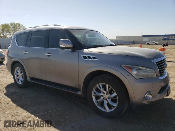 2013 Infiniti QX56 with VIN JN8AZ2NE6D9041684, listed as a Copart auction lot 73766054 with 153,777 mi miles and Salvage Title. Bid and sale history available at carsss.com. Image 4.