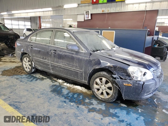 2007 Kia Optima EX with VIN KNAGE124275159540, listed as a Copart auction lot 46324655 with 184,036 mi miles and Salvage Title. Bid and sale history available at carsss.com. Image 4.