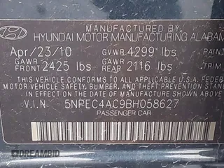 2011 Hyundai Sonata Limited with VIN 5NPEC4AC9BH058627, listed as a IAAI auction lot 41944846 with 111,251 mi miles and . Bid and sale history available at DreamBid. Image 9.