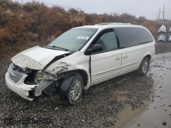 2002 Chrysler Town & Country Limited with VIN 2C8GP64L22R606053, listed as a Copart auction lot 44357905 with Not Provided miles and Salvage Title. Bid and sale history available at carsss.com. Image 1.