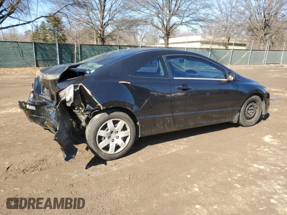 2006 Honda Civic Cpe EX with VIN 2HGFG12866H543986, listed as a Copart auction lot 44752805 with 222,720 mi miles and Salvage Title. Bid and sale history available at carsss.com. Image 3.