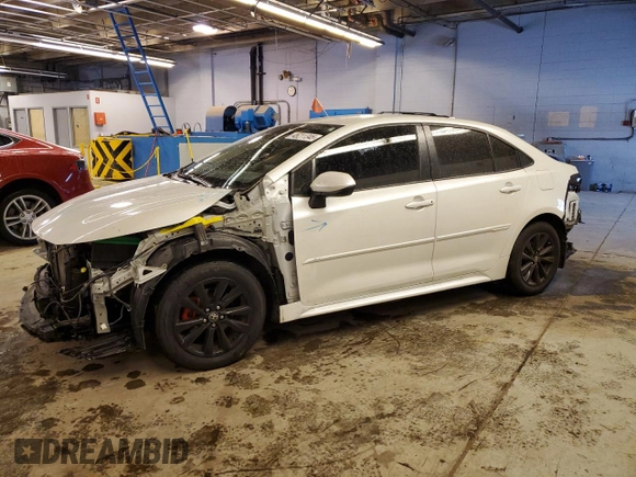 2023 Toyota Corolla Hybrid LE with VIN JTDBCMFE0PJ005942, listed as a Copart auction lot 45211345 with 30,004 mi miles and Salvage Title. Bid and sale history available at carsss.com. Image 1.