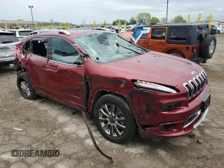 2017 Jeep Cherokee Overland with VIN 1C4PJMJS0HW574948, listed as a Copart auction lot 56225795 with 115,980 mi miles and Salvage title. Bid and sale history available at DreamBid. Image 4.