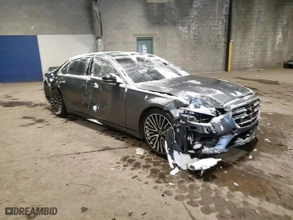 2022 Mercedes-Benz S-Class S 580 with VIN W1K6G7GBXNA125732, listed as a Copart auction lot 87169814 with 33,105 mi miles and Salvage Title. Bid and sale history available at carsss.com. Image 13.