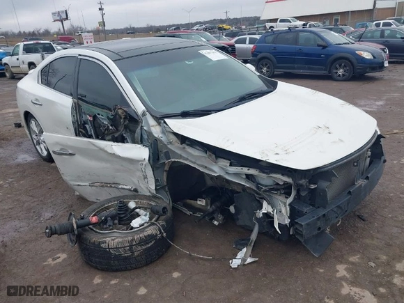 2014 Nissan Maxima 3.5 SV with VIN 1N4AA5AP3EC483277, listed as a IAAI auction lot 41497452 with 162696 miles. Bid and sale history available at carsss.com. Image 1.