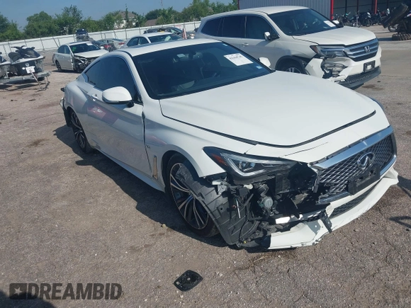 2018 Infiniti Q60 Sport with VIN JN1EV7EKXJM343325, listed as a IAAI auction lot 42364745 with 55,542 mi miles and . Bid and sale history available at DreamBid. Image 1.