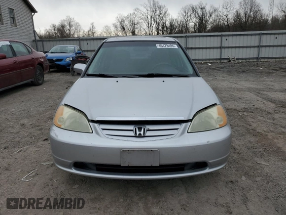 2003 Honda Civic EX with VIN 2HGES25713H550231, listed as a Copart auction lot 46478485 with 210,039 mi miles and Salvage Title. Bid and sale history available at DreamBid. Image 5.