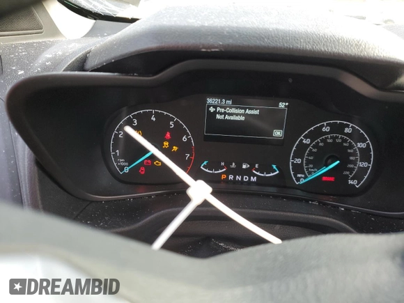 2020 Ford Transit Connect XL with VIN NM0GE9E29L1460302, listed as a Copart auction lot 47608165 with 36,221 mi miles and Salvage title. Bid and sale history available at DreamBid. Image 9.
