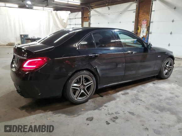 2019 Mercedes-Benz C 43 AMG with VIN 55SWF6EB4KU292857, listed as a Copart auction lot 47214505 with 30,200 mi miles and Salvage title. Bid and sale history available at DreamBid. Image 3.