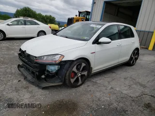 2017 Volkswagen Golf GTI Autobahn with VIN 3VW547AU7HM030011, listed as a Copart auction lot 61709814 with 43,693 mi miles and Salvage Title. Bid and sale history available at carsss.com. Image 1.