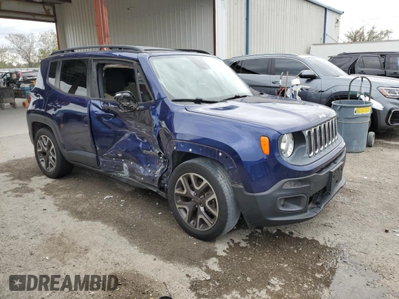 2016 Jeep Renegade Latitude with VIN ZACCJABW7GPE20005, listed as a Copart auction lot 88877675 with 53,091 mi miles and Salvage Title. Bid and sale history available at DreamBid. Image 4.