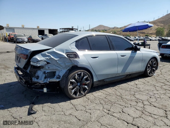 2024 BMW i5 M60 with VIN WBY43FK05RCR83468, listed as a Copart auction lot 60697064 with NaN miles and Salvage Title. Bid and sale history available at carsss.com. Image 3.