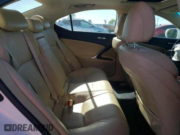 2008 Lexus IS 250 z VIN JTHBK262985081455, wystawiony jako Copart lot #57862925 z przebiegiem 214 639 mil mil oraz Szkoda całkowita • Salvage title. Historia ofert i sprzedaży dostępna na DreamBid. Obrazek 10.