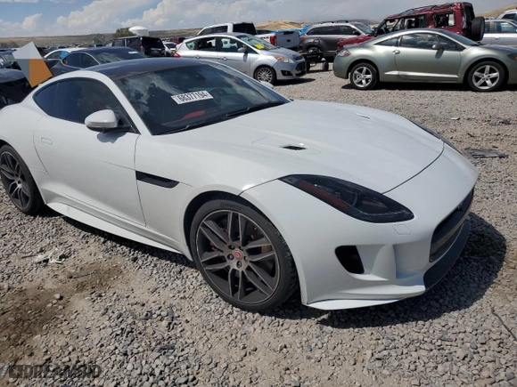 2016 Jaguar F-TYPE R with VIN SAJWJ6DL9GMK27674, listed as a Copart auction lot 68377194 with 55,074 mi miles and Salvage Title. Bid and sale history available at carsss.com. Image 4.